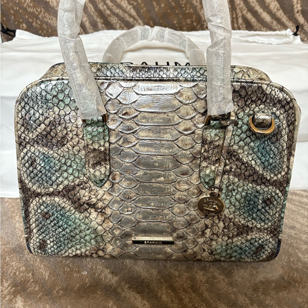 Brahmin Snakeskin Pattern Satchel